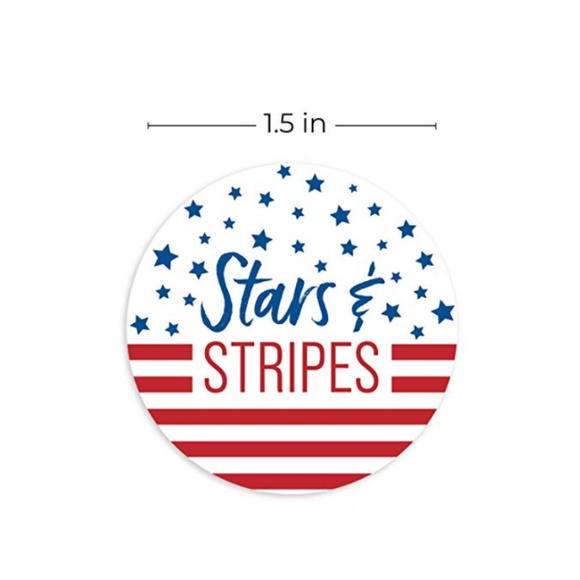 500 stars & stripes patriotic wafer stickers - Picture 7 of 8